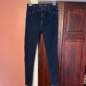 Old Navy Women's High Rise Dark Blue Super Skinny Jeans